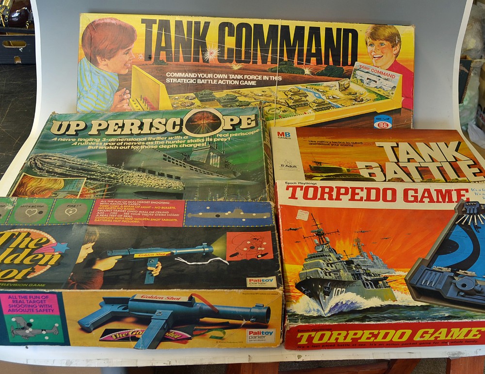 Assorted Game Selection - to include Tank Command, Up Periscope, The Golden Shot, Tank Battle and