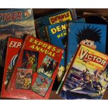 British Comic Annuals Mixed Selection to include Dennis the Menace (5), Eagle annual no.5, no.12,