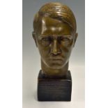 Brass Bust of Adolf Hitler - to commemorate the opening of the Volkswagen factory on 26 May 1938.