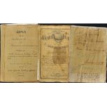 Cuba - Interesting Collection of late 19th Century Civil Marriage Manuscripts and documents - '
