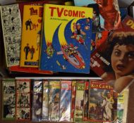 Assorted Comic Collection include Cowboy Picture Library publication, TV Picture Stories, TV Comic