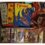 Assorted Comic Collection include Cowboy Picture Library publication, TV Picture Stories, TV Comic