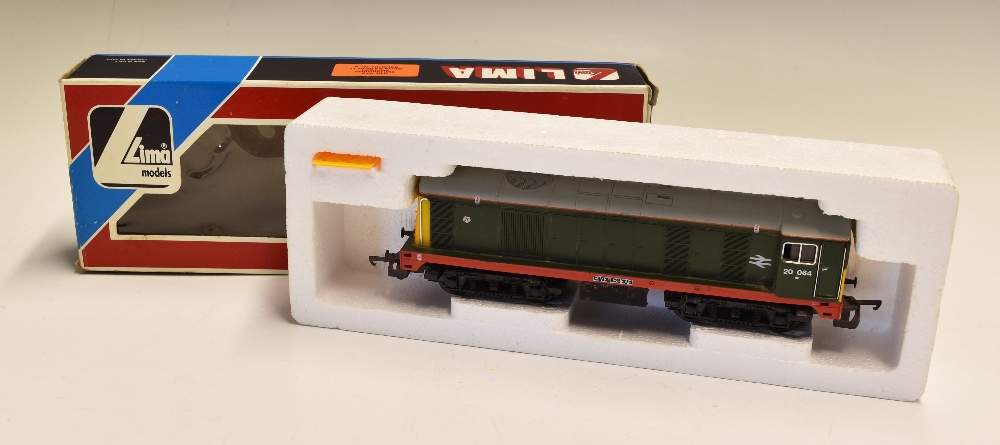 OO Gauge Lima 205240 Class 20 20064 'River Sheaf' Diesel Locomotive in BR green, boxed.