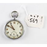 General Service Time Piece [GSTP] Military Pocket Watch - marked 'Swiss Made, marked to rear case '