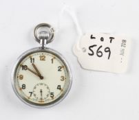 General Service Time Piece [GSTP] Military Pocket Watch - marked 'Swiss Made, marked to rear case '