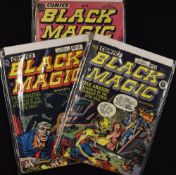 Black Magic Comic Books includes no12, No11 and No9, condition F/G (3)