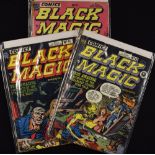 Black Magic Comic Books includes no12, No11 and No9, condition F/G (3)