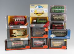 Selection of boxed Commercial Diecasts including trucks, buses and trams by Corgi Classics, Original