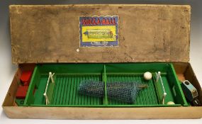 Chad Valley Socca-Ball Table Football game with included balls, nets, and repeating guns, in