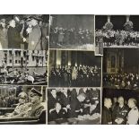 WWII German Press Photographs - includes Ribbentrop with various diplomats such as Count Ciano,