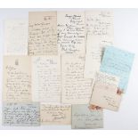 Assorted Hand-Written Letters - includes a selection of various letters signed by Sir Walter Parratt