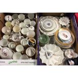 2x Boxes of Royal Family Ceramics by Caverswall China, Aynsley, Paragon, New Hall and others