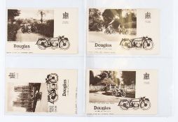 Early 1920s Douglas Motorcycle Postcards unused displaying their motorcycles to the front, appear in