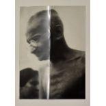 India - Mahatma Gandhi - Original Negative - depicts Gandhi looking down towards the ground, has