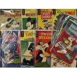 Comic Books - Walt Disney Selection includes Dell Mickey Mouse 1961 May, the remaining Gold Key