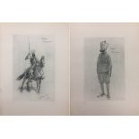 Antique Print of Nabha Horseman & Punjabi Police - includes 2x prints, depicts a Nabha Horseman