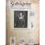 Interesting Suffragette Scrap Book containing newspaper cuttings, photocards, with many Royals