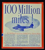 United Air Lines 1936 Time Table - An attractive 12 page time table for the airlines "Overnight