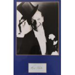 Autograph - Fred Astaire Signed Display with signature below a black and white print, mounted and