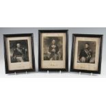 3x Military Officers Engravings to include Sir Thomas Masterman Hardy, Rear Admiral Richard