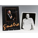 Autographs - Frank Sinatra Signed Ephemera to include a Signed black and white print and Signed