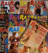 Selection of Adult Razzle Magazines late 1980's - condition mixed F/G. (#50)