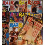 Selection of Adult Razzle Magazines late 1980's - condition mixed F/G. (#50)