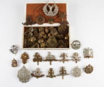 Selection of Cap Badges includes ARP, Lincolnshire, Royal Berkshire, Lancers, North Stafford,