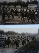 Photo Postcards of Sikh Troops Arriving in London includes 2x vintage photographic military