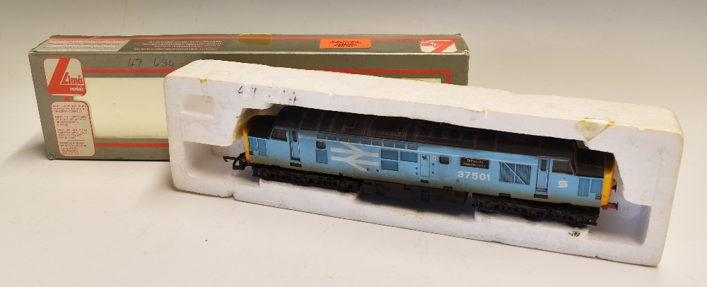 OO Gauge Lima Class 37 37501 'Teeside Steelmaster' Diesel Locomotive in weathered finish, one