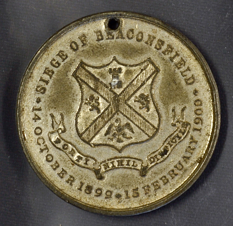 South Africa - Boer War Siege of Beaconsfield Children's Medal 1901 - the obverse; Roman Goddess Pax - Image 2 of 2