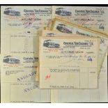 Cuba - Bacardi Rum 1950s Cheques - with vignettes of the Bacardi Factory, printed with The Bank of