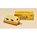 Dinky Toys Diecast 190 Caravan in orange and cream, with original box.