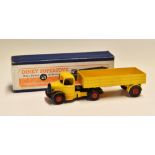 Dinky Supertoys Diecast 521 Bedford Articulated Lorry in yellow with black chassis, with original