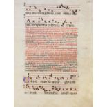 16th Century Antiphonal - a large Spain mss. Leaf, with black and red text, measures 31x41cm