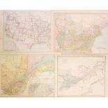 Maps - United States of America, Canada and South America in various sizes, condition mixed F/G (9)