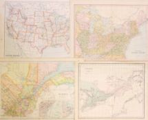 Maps - United States of America, Canada and South America in various sizes, condition mixed F/G (9)