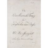 W. A. Mozart - VI Ländlerische Tanze [Six Country Dances] K.606 Music Sheet - second issue,