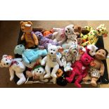 Quantity of Beanie Baby Toys including Scrum, Pinata, USA, Ty 2K, 2001 Signature Bear and others.