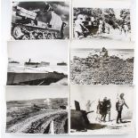 WWII Official War Photographs with notes to the reverse include General Wilkie inspecting New German