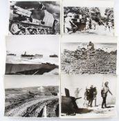 WWII Official War Photographs with notes to the reverse include General Wilkie inspecting New German