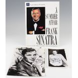 Autographs - Frank Sinatra Signed Ephemera to include 2x Signed Black and white Prints dated 1978