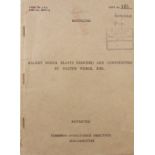 WWII Restricted Report Copy No.105 Rocket Power Plants Designed and Constructed by Walter Werke,