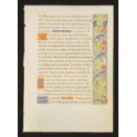 France - This Book Of Hours Leaf Was Scribed In Rouen, France Circa 1470-1490 - Has 24 lines of