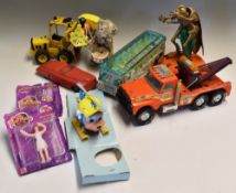 Mixed Quantity of Assorted Toys including Marx friction powered car, Japanese clockwork bear