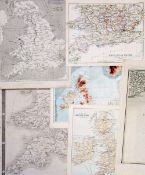 Assorted British Isles Maps - includes Edw Weller, various sizes, with various sections of the