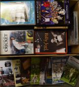 Box of Assorted DVD's including Railways, The Ashes, Billy Joel, Live Aid and others. (qty) Box