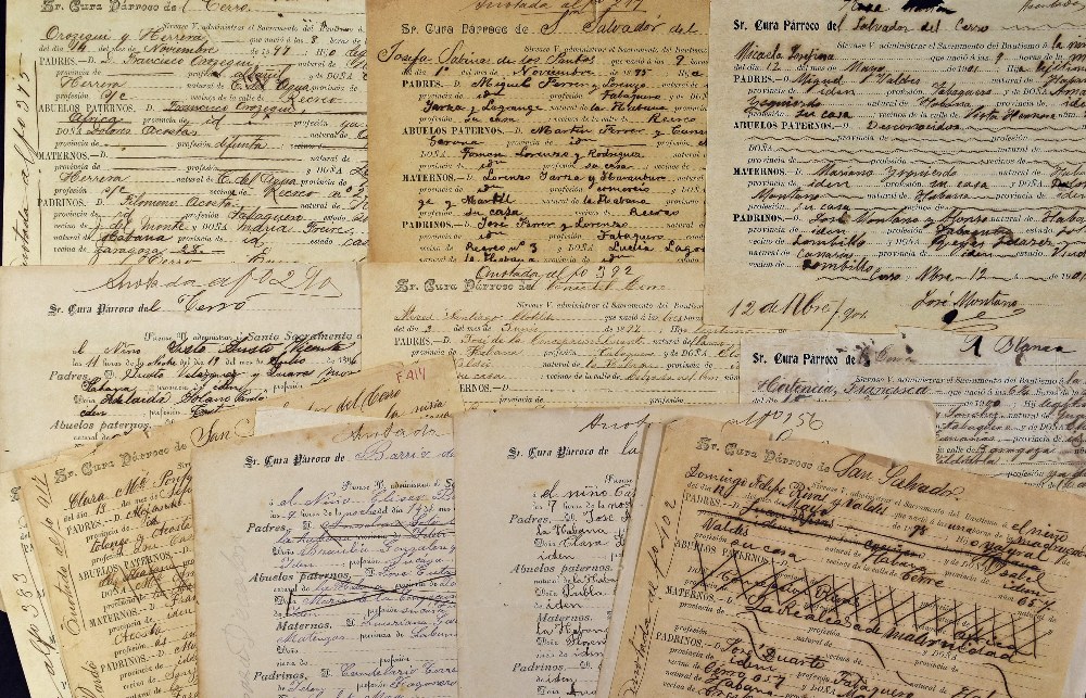Selection of c.1890s-1900 Baptismal Documents - content relates to children of Tobacconists [