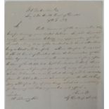 Important Duleep Singh letter 1858 - A handwritten letter, which seems to be a file copy kept by the