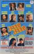 Autographs - 'Allo 'Allo Signed Poster with signatures of the cast including Gorden Kaye, Carmen